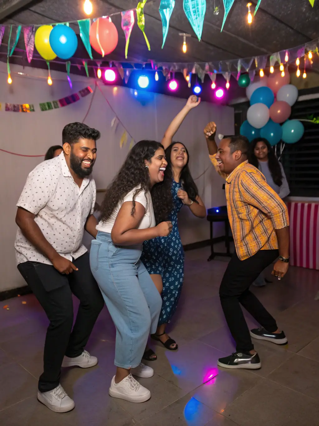 A group photo of CSV Tennis de Table La Verpillière members at a club social event, emphasizing the club's community spirit and inclusive environment.